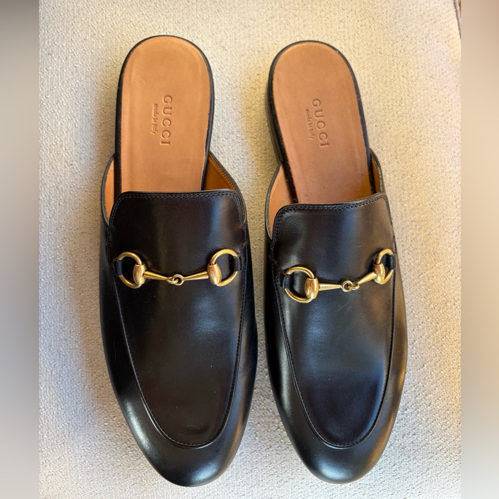 Gucci Princetown Leather Slides with HorseBit Detail (NWT)